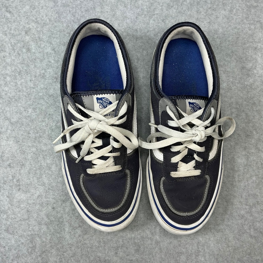 Vans Rowley 66/99 Navy Blue Grey Skateboarding Shoes Mens 7.5 Low Top Sneakers